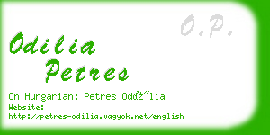 odilia petres business card